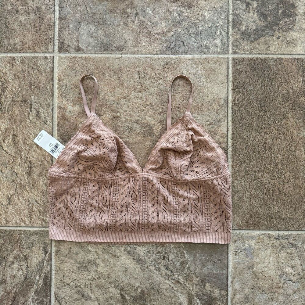 Aerie Bralette Tan Size Small - Picture 3 of 9